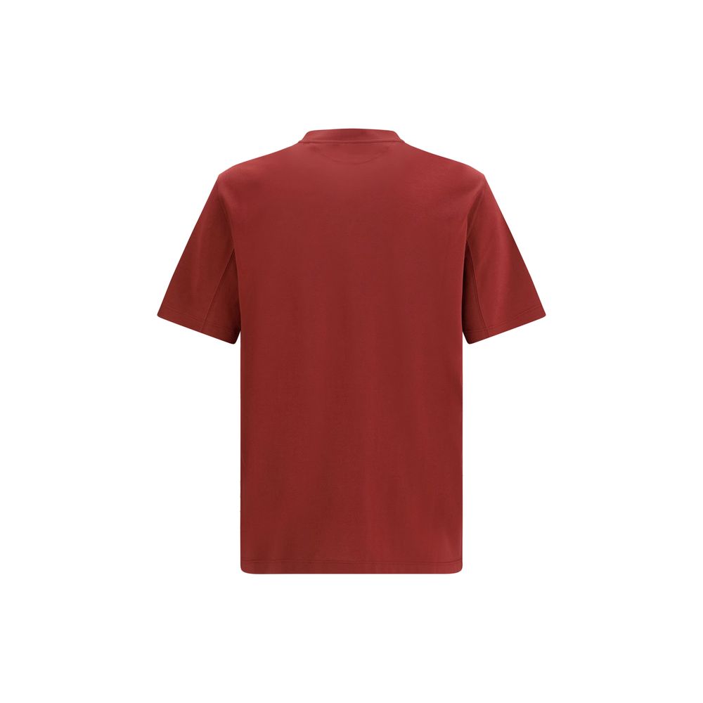 Brunello Cucinelli Bordeaux Cotton T-Shirt - Artisanal Luxury