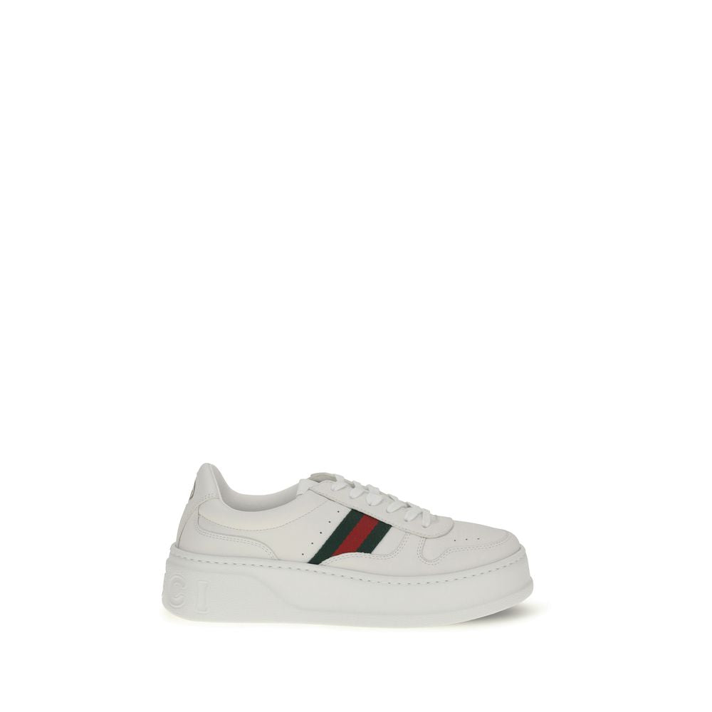 Gucci Chunky Sneakers - Timeless Luxury in White Calf Leather