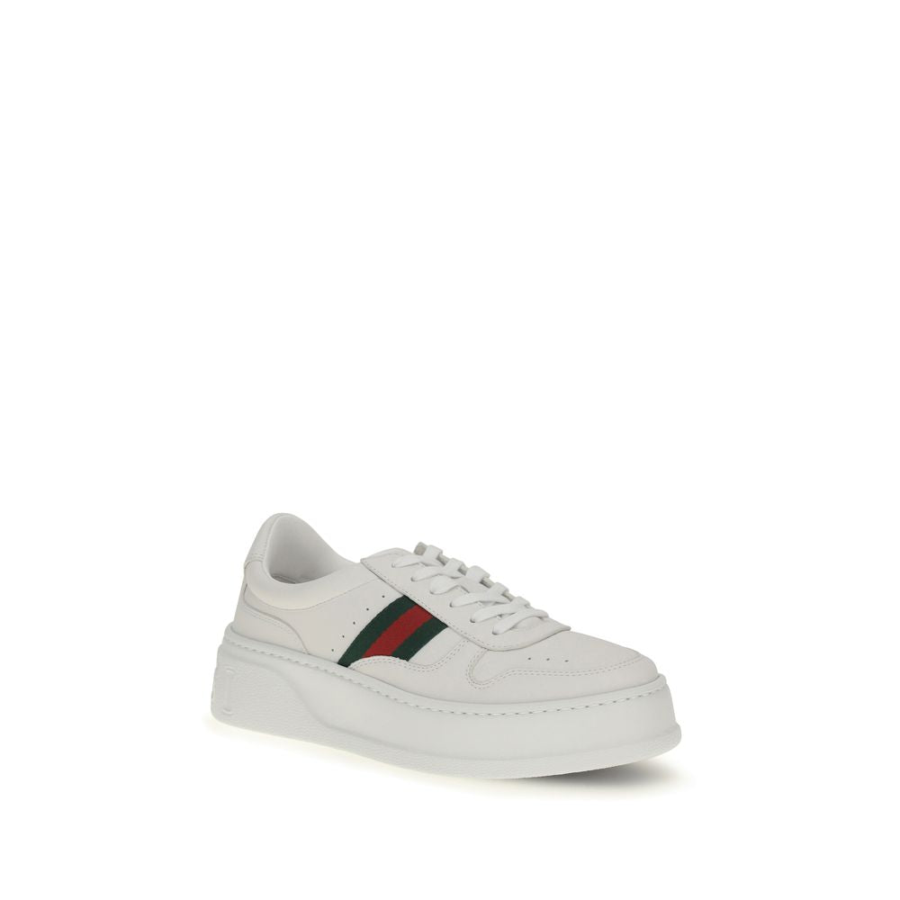 Gucci Chunky Sneakers - Timeless Luxury in White Calf Leather