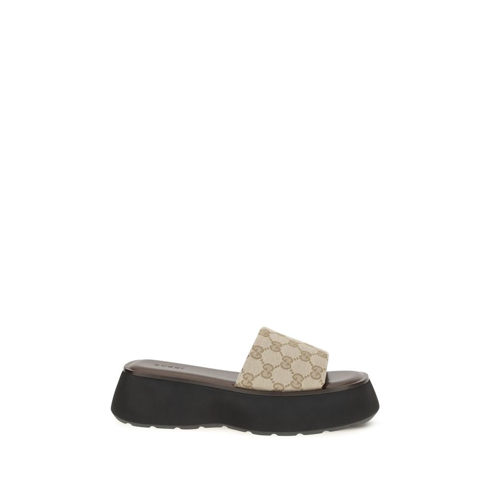 Gucci Beige Platform Sandals – Exquisite Luxury Footwear
