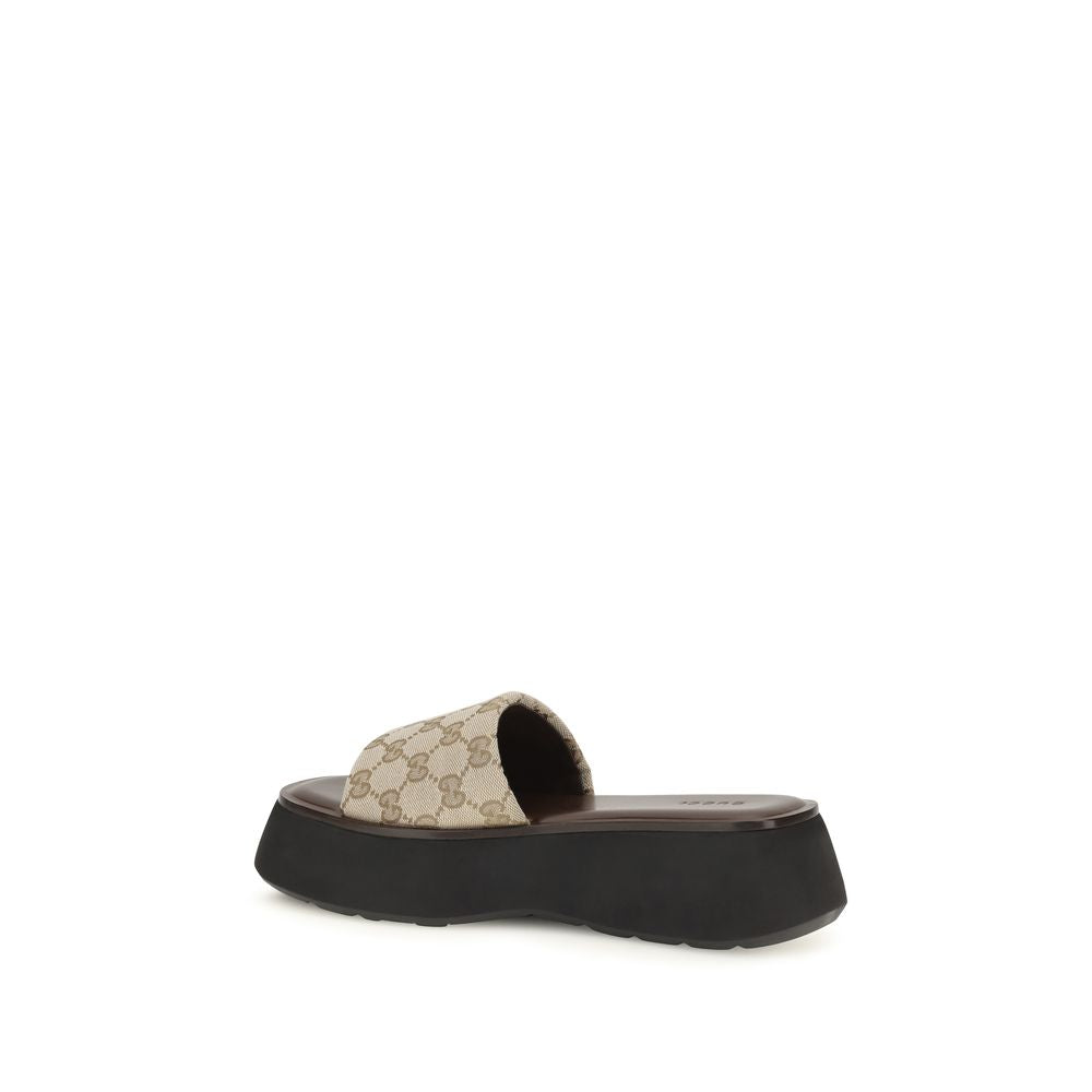 Gucci Beige Platform Sandals - Timeless Luxury for Discerning Tastes