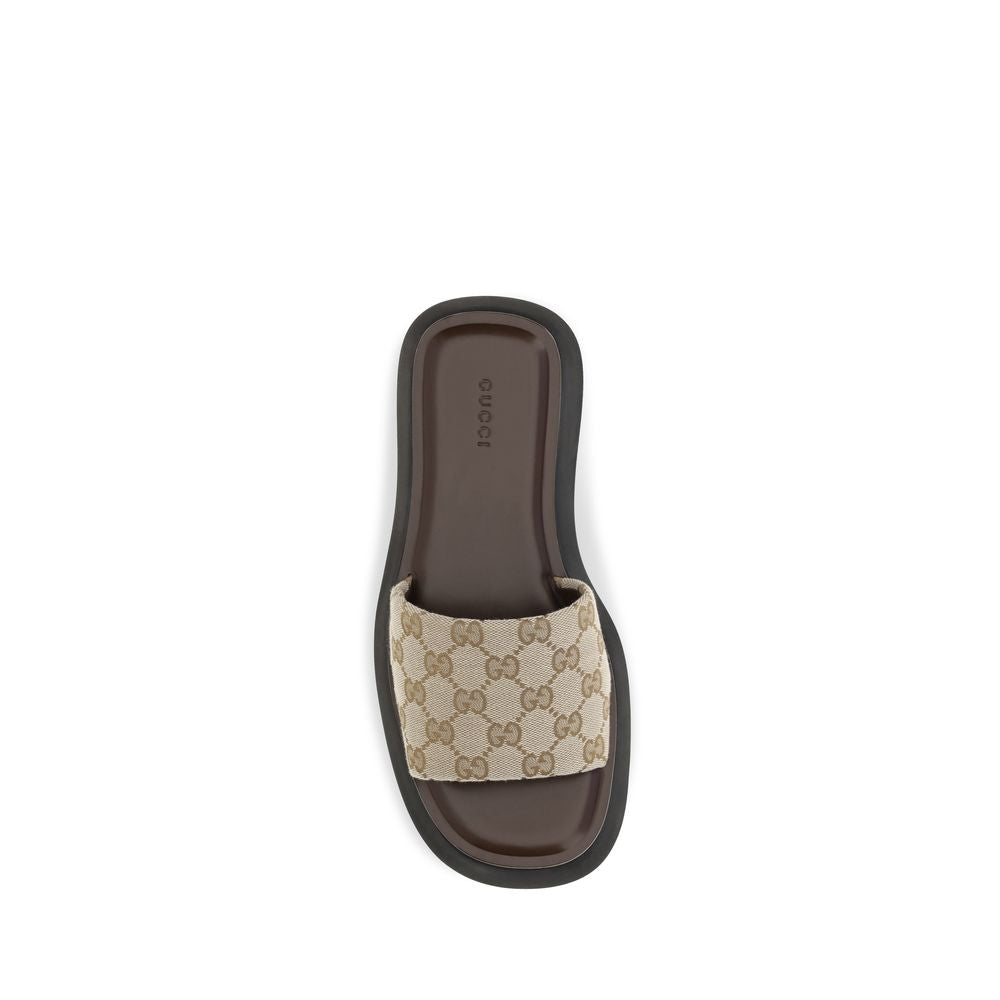 Gucci Beige Platform Sandals – Timeless Luxury Footwear