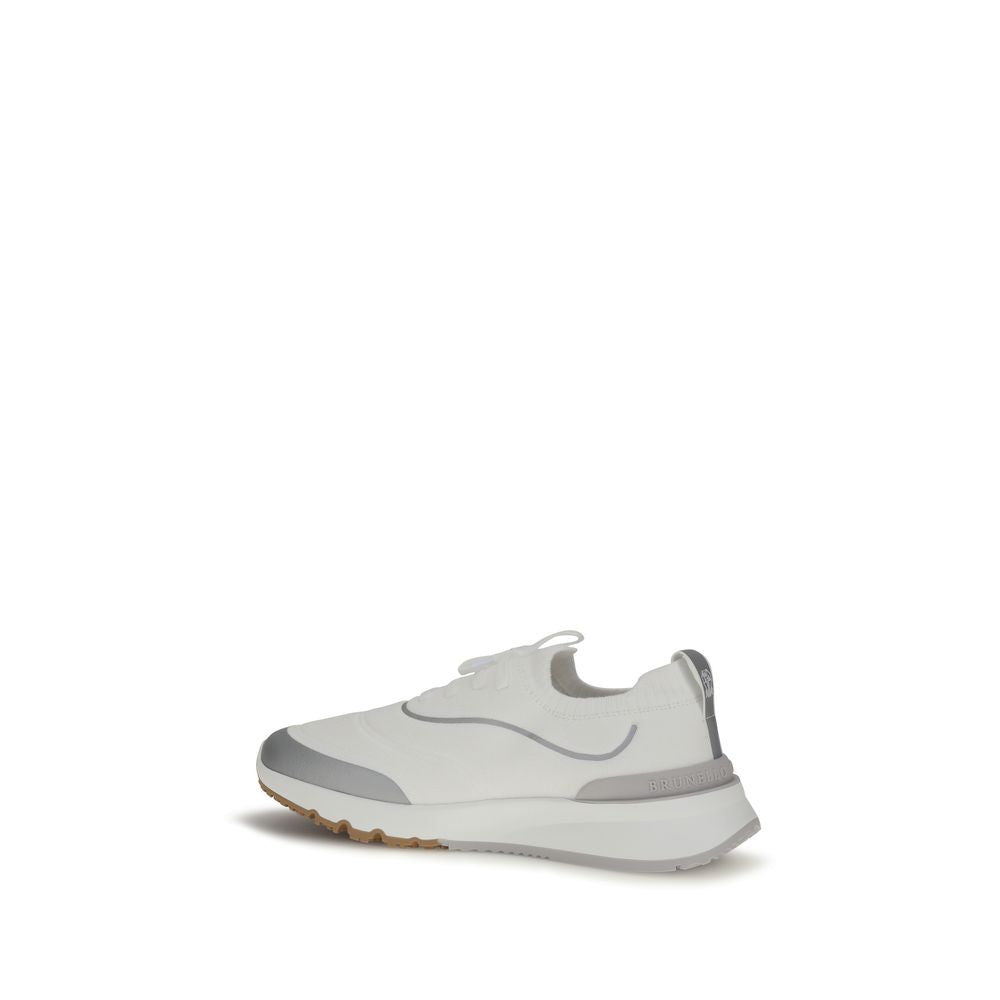 Brunello Cucinelli White Cotton Athletic Sneakers - Luxury Elegance