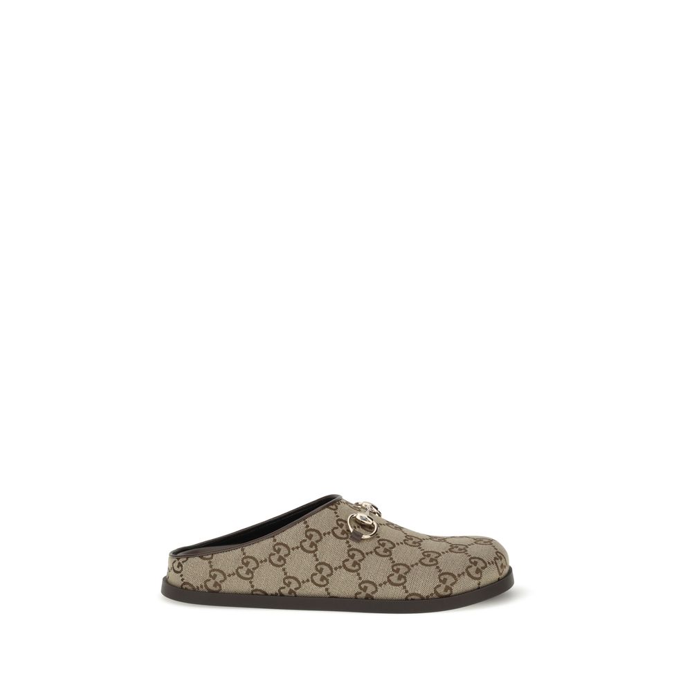 Gucci Beige Rubber Mules - Luxury Footwear for Timeless Elegance
