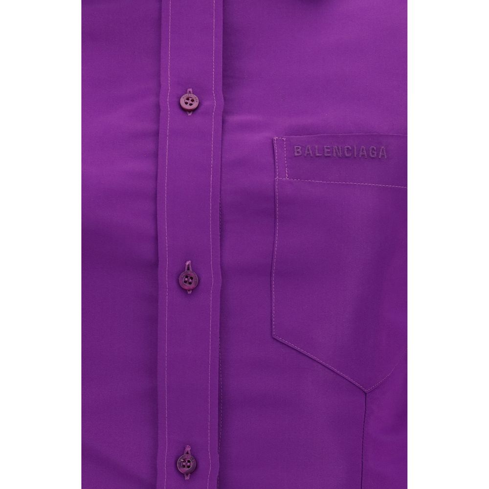 Balenciaga Purple Cotton Shirt - Elevate Your Luxury Wardrobe
