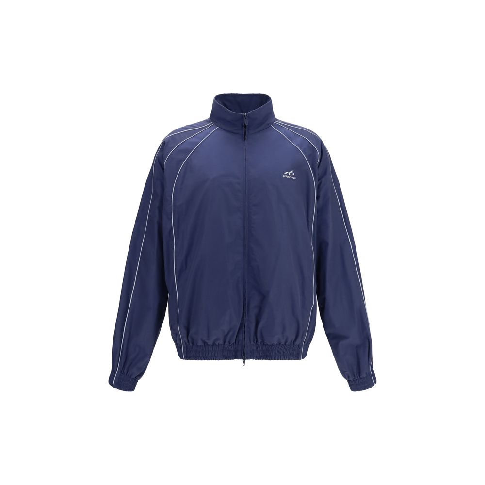 Balenciaga Blue Cotton Shell Jacket - Elevate Your Luxe Wardrobe
