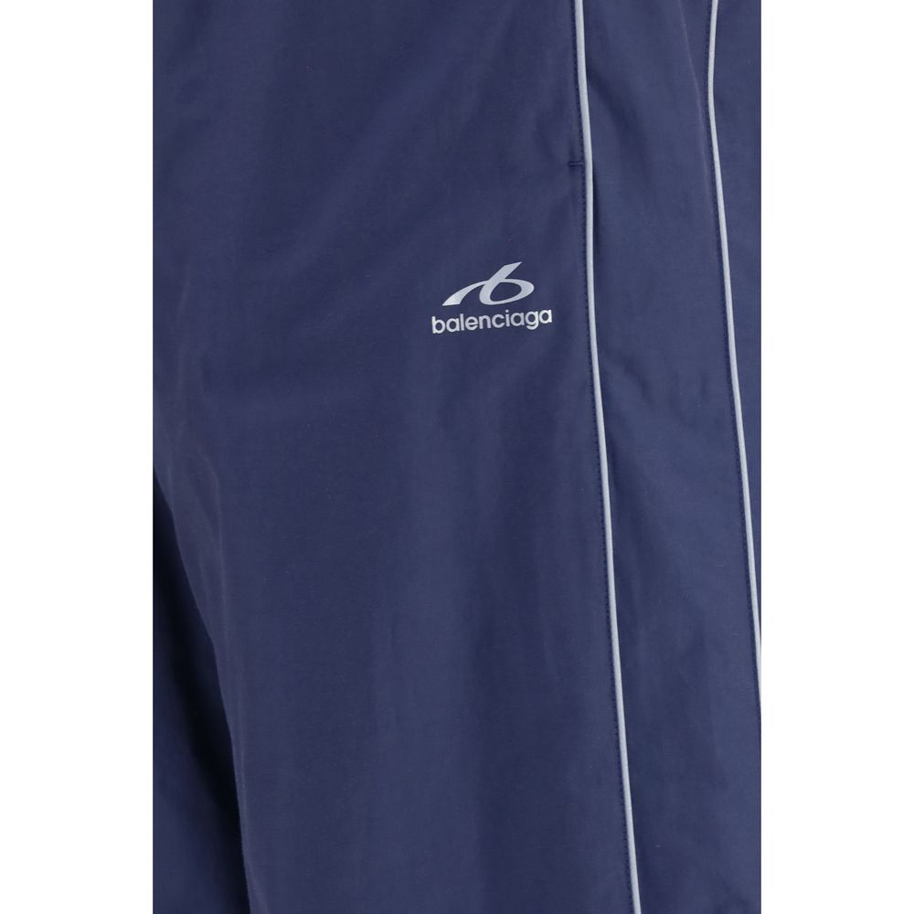 Balenciaga Blue Cotton Athletic Pants - Elevate Your Luxury Wardrobe