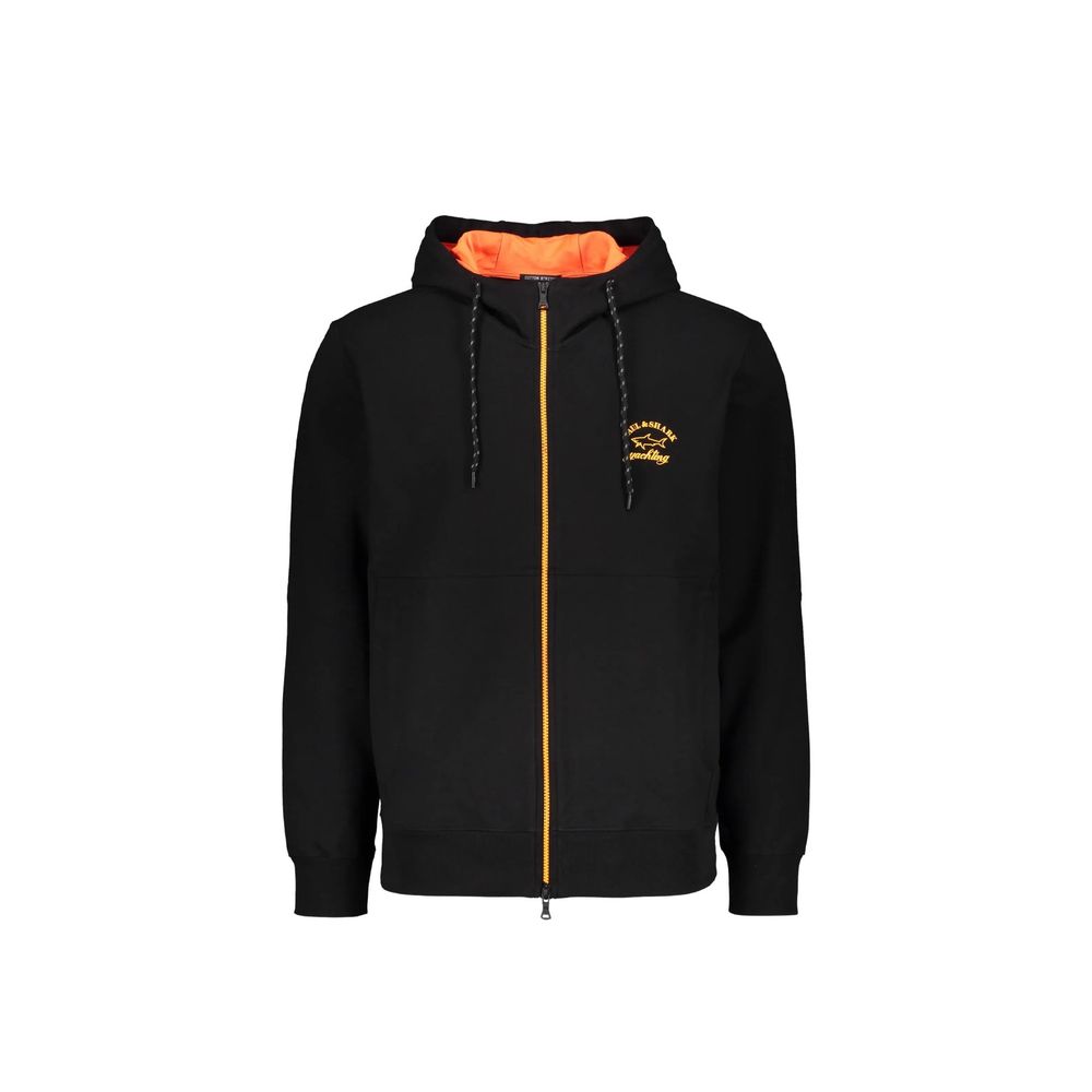 Paul & Shark Black Cotton Sweatshirt - Luxury Italian Craftsmanship