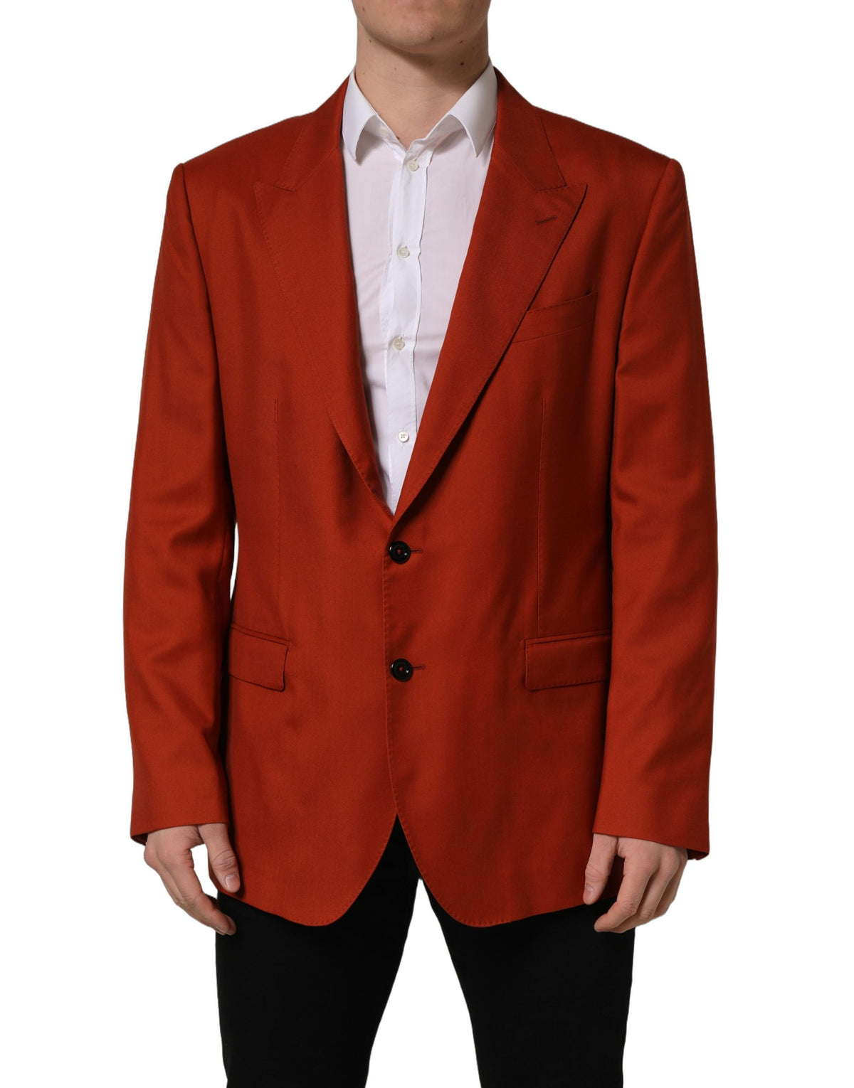Dolce & Gabbana Red Cashmere Blazer Jacket - Timeless Elegance