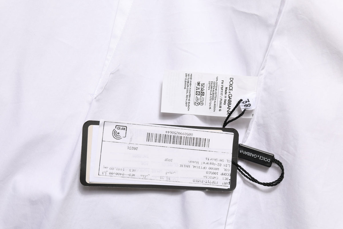 Dolce & Gabbana White Cotton Dress Shirt for Elegant Occasions