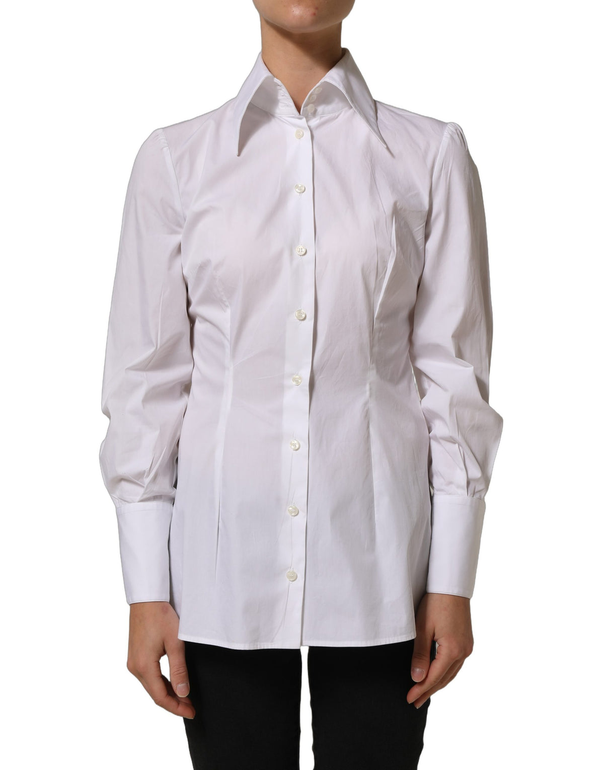 Dolce & Gabbana White Cotton Dress Shirt for Timeless Elegance