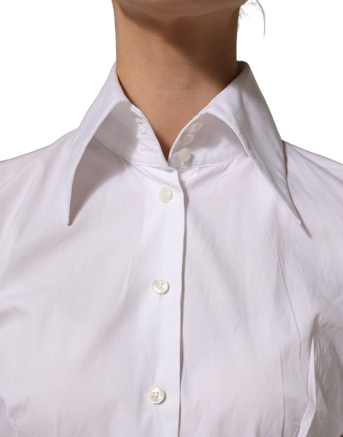 Dolce & Gabbana White Cotton Dress Shirt for Timeless Elegance