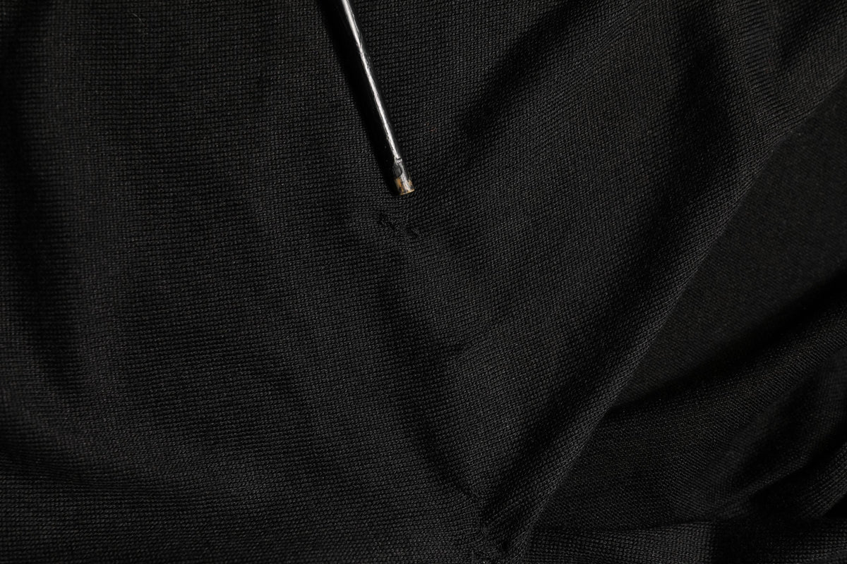 Dolce & Gabbana Black Silk Draped Blouse - Timeless Luxury