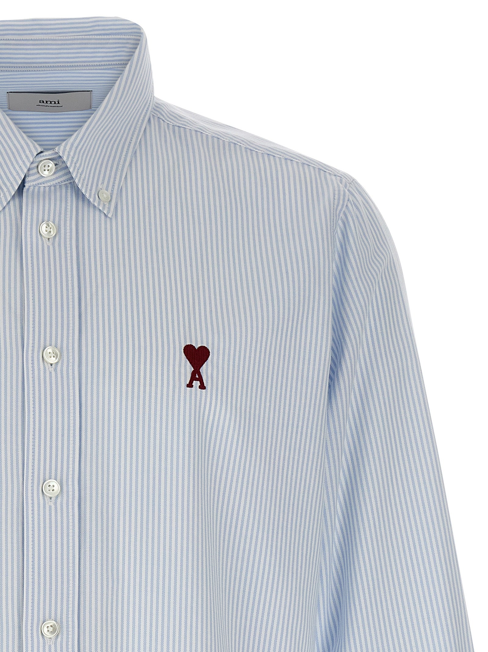 Ami Paris Blue Cotton Blouse