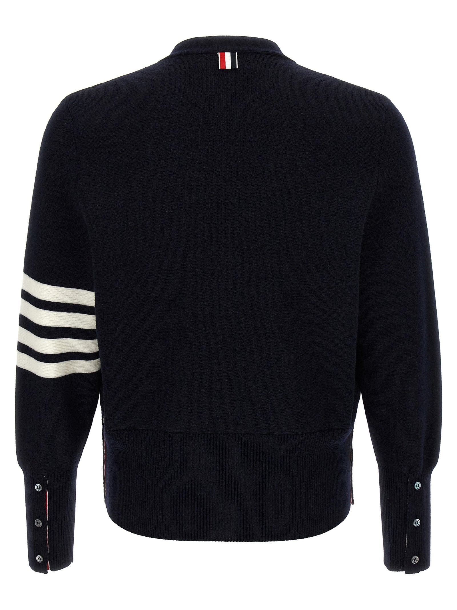 Thom Browne Blue Virgin Wool Cardigan - Luxury Fashion Statement