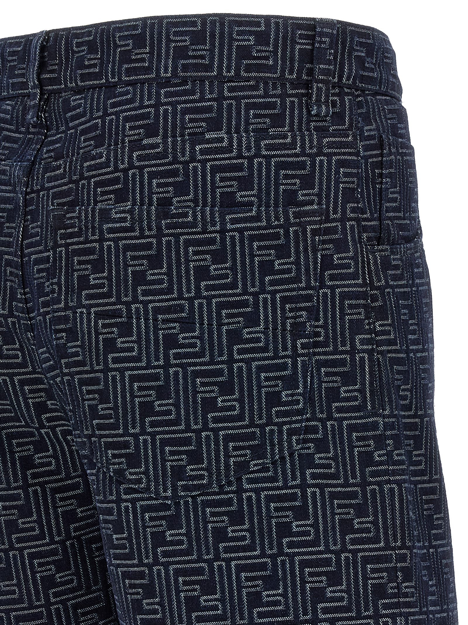 Fendi Blue Cotton Bermuda Shorts - Timeless Luxury Redefined