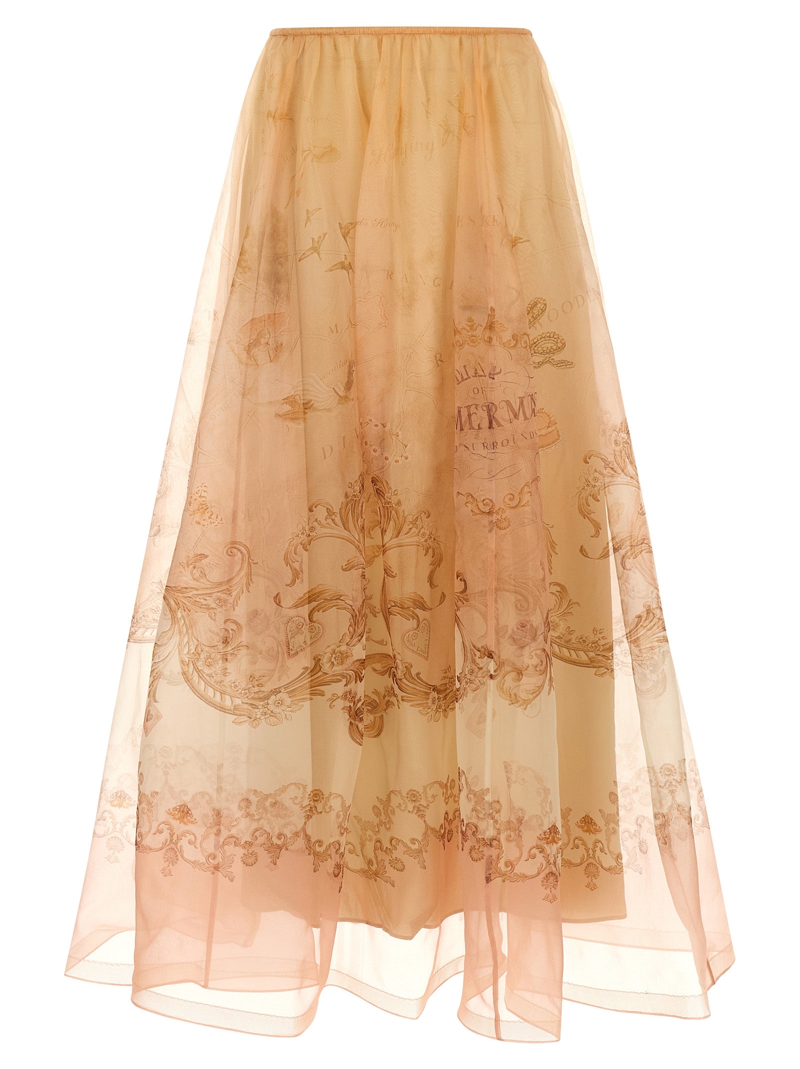Zimmermann Beige Silk Mini Skirt