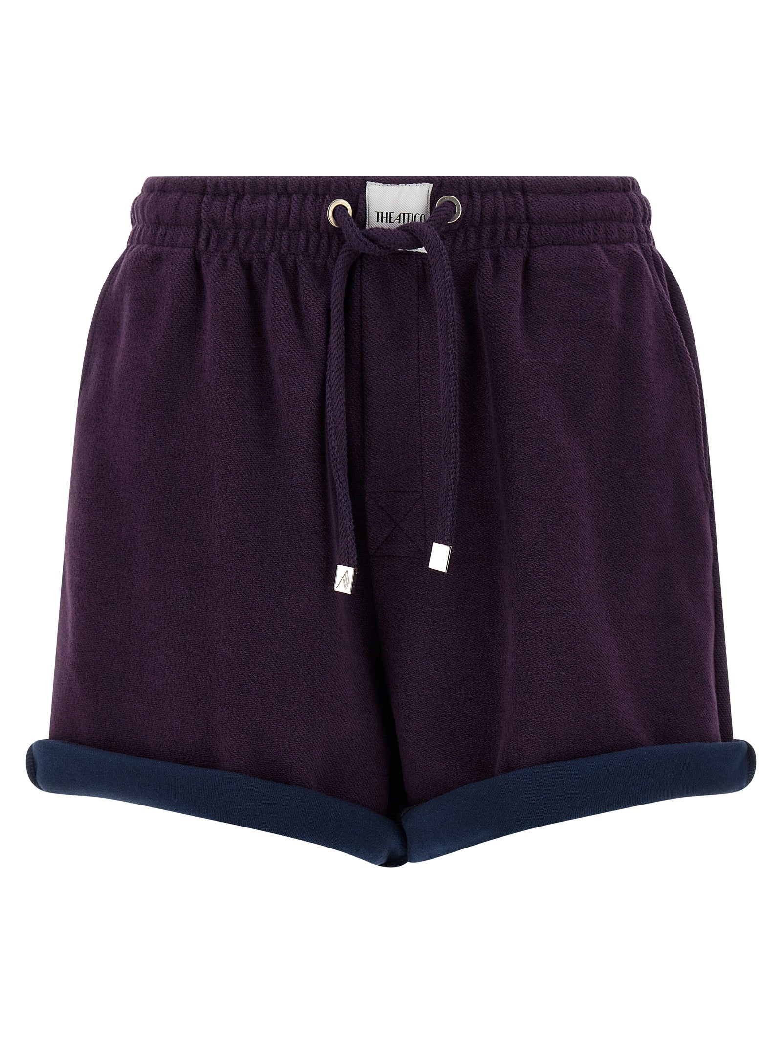The Attico Purple Cotton Bermuda Shorts - Modern Luxury Redefined