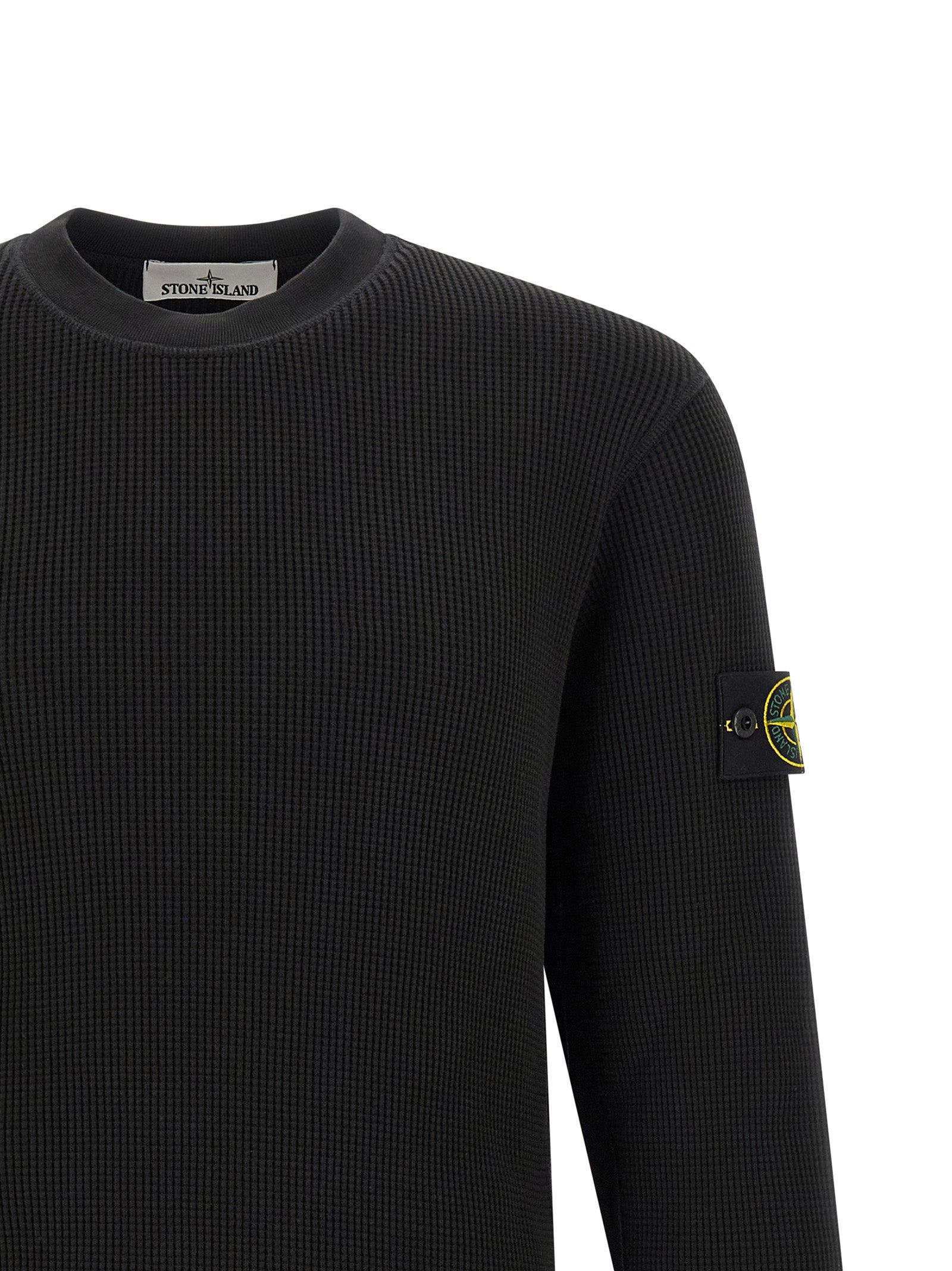 Stone Island Black Cotton Sweatshirt
