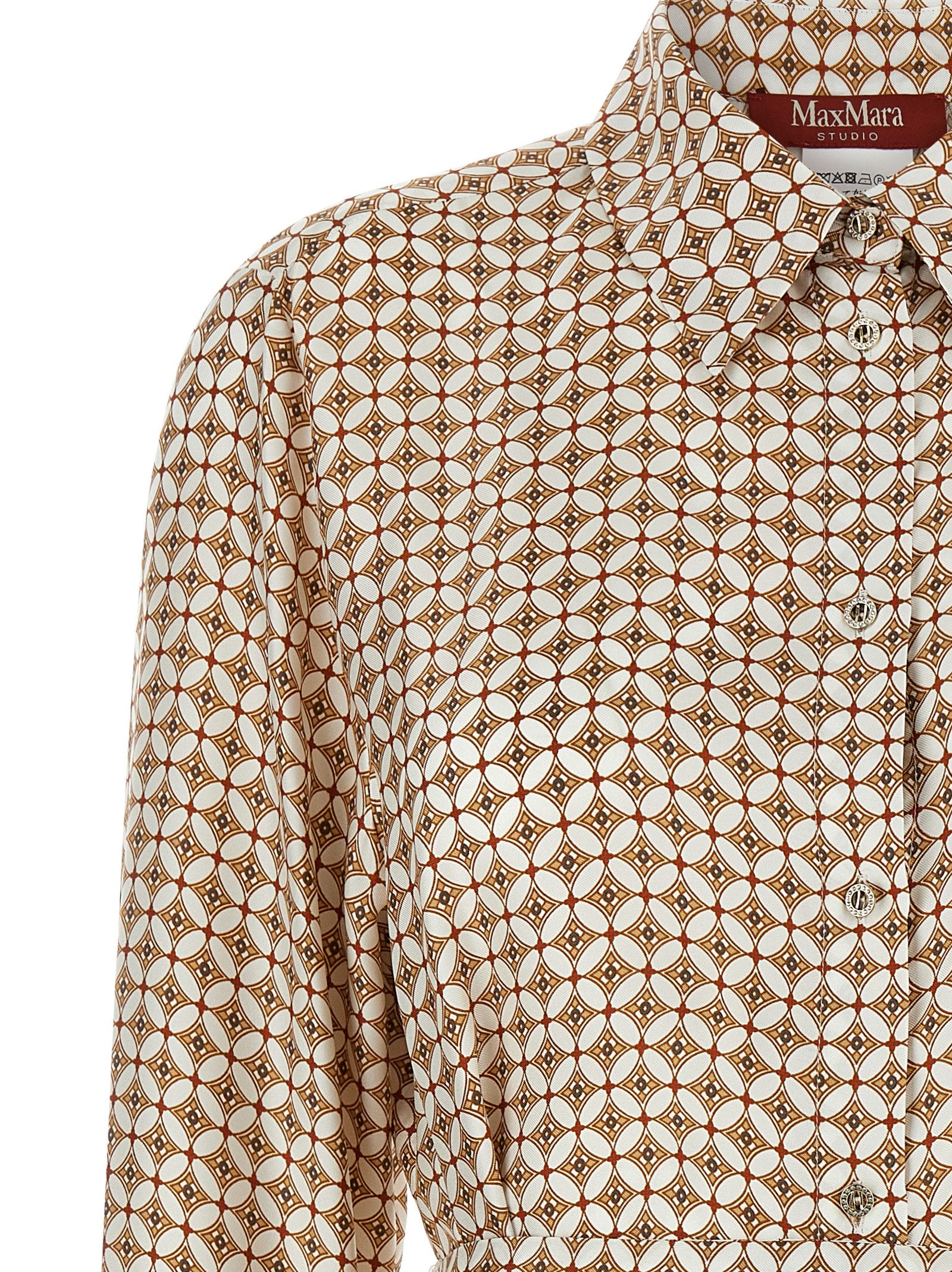Max Mara Brown Silk Blouse