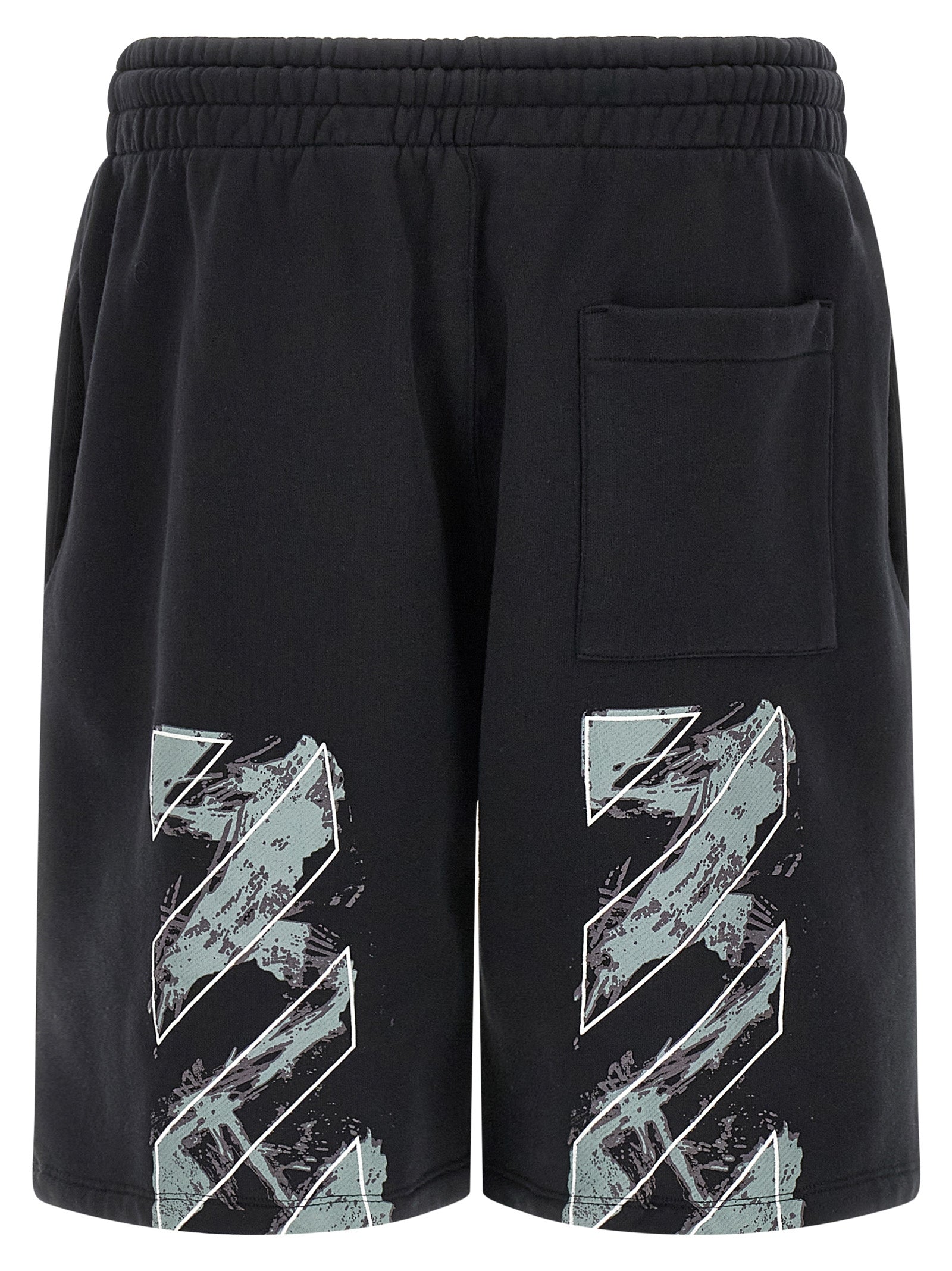 Off-White Black Cotton Bermuda Shorts