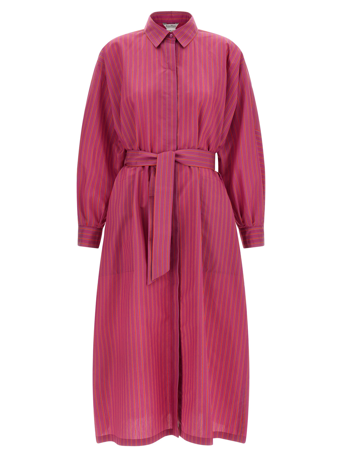 Elevate your wardrobe with the Max Mara Purple Cotton Long Dress, a masterpiece of luxurious craftsmanship in a striking purple hue, perfect for any sophisticated occasion.