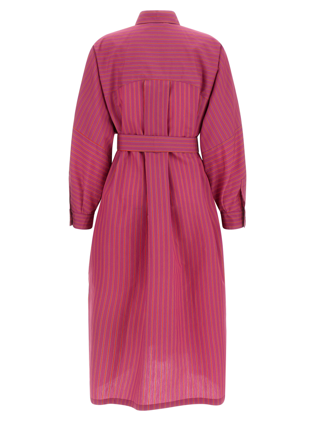 Indulge in the luxurious elegance of the Max Mara Purple Cotton Long Dress, crafted from a sumptuous cotton-silk blend, embodying refined sophistication for every occasion.