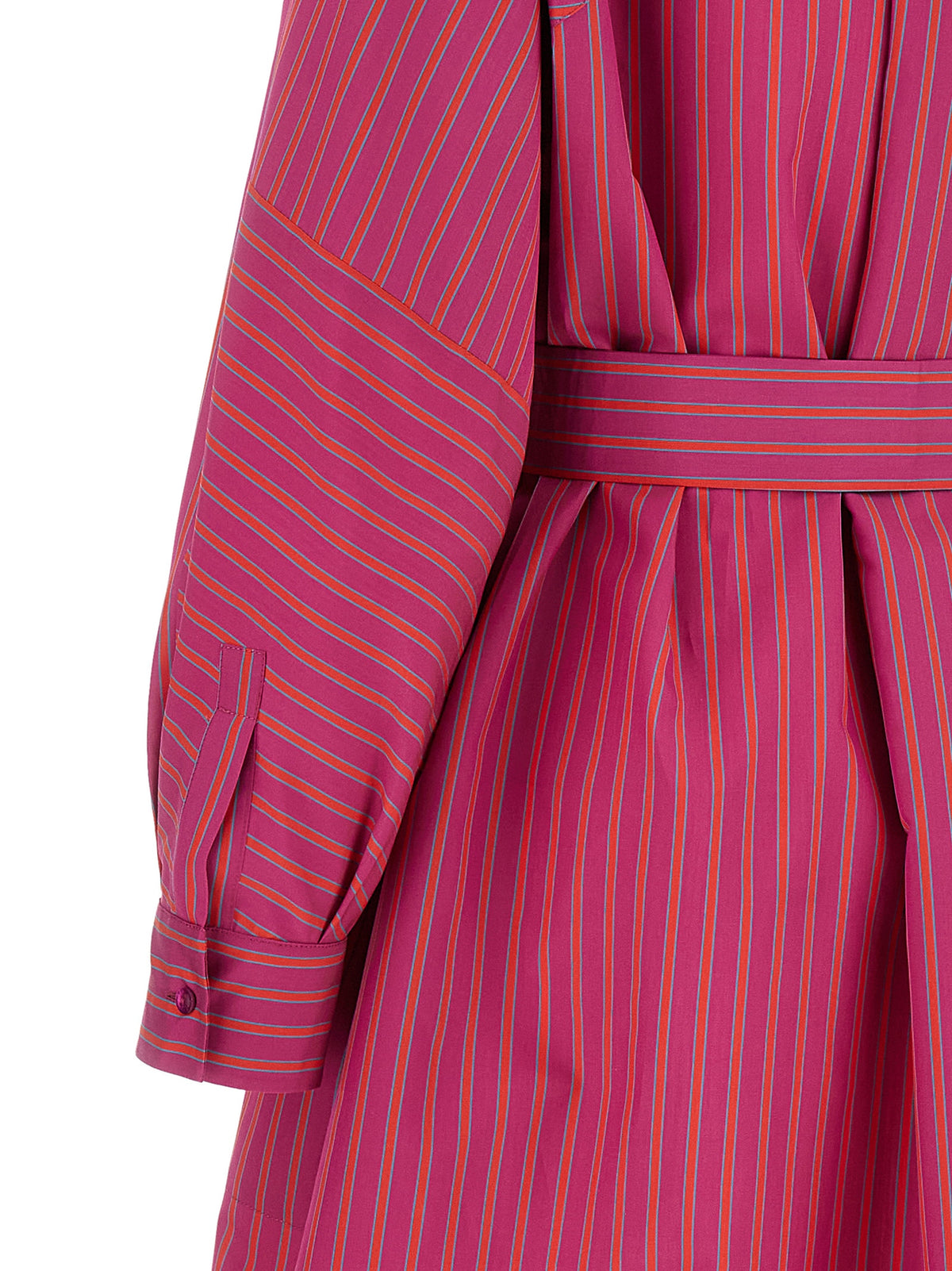 Elevate your wardrobe with the Max Mara Purple Cotton Long Dress, a masterpiece of luxurious craftsmanship, blending cotton and silk for timeless elegance.