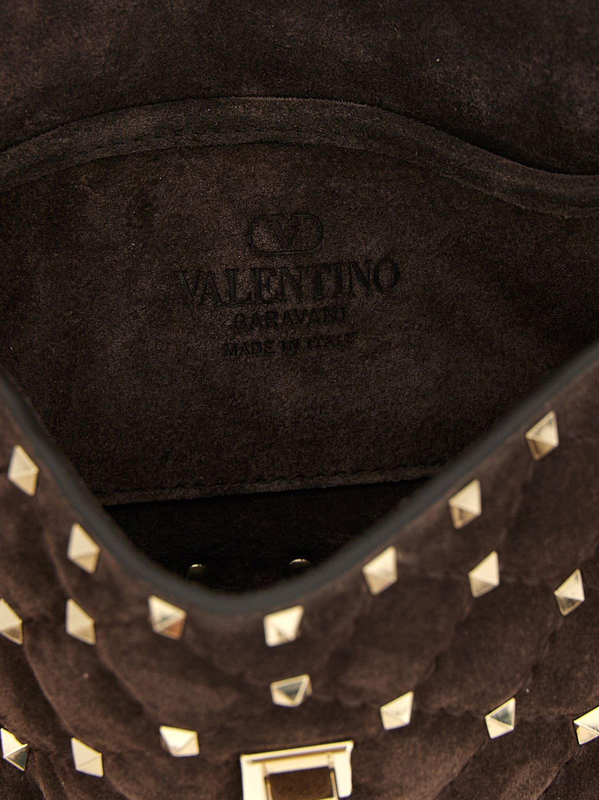Valentino Garavani Brown Calfskin Shoulder Bag - Luxe Elegance