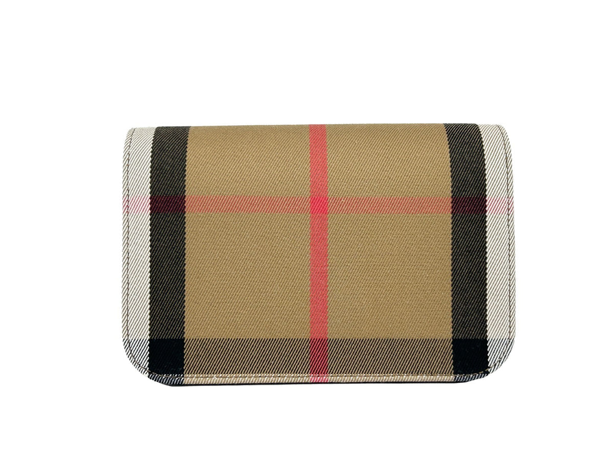 Discover the Burberry Small Leather Madison Crossbody Check Bag, a masterpiece of elegance and craftsmanship, perfect for those who embody sophistication and style.
