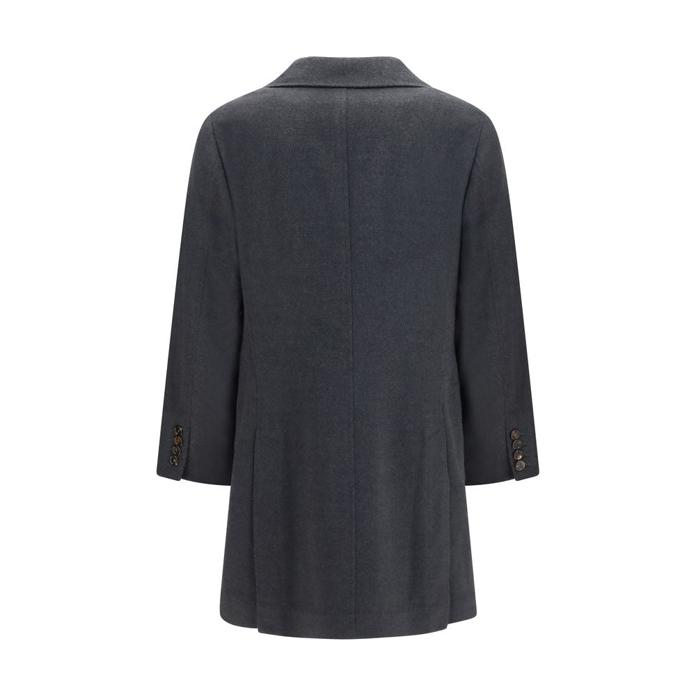 Brunello Cucinelli Gray Cashmere Coat