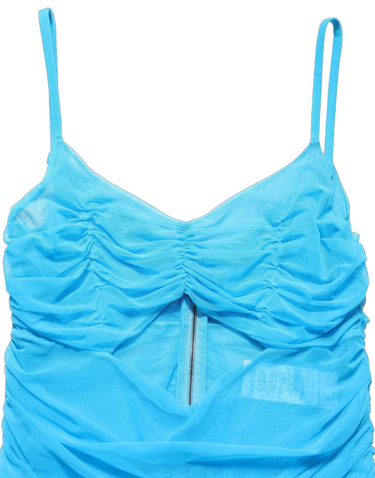 Dolce & Gabbana Blue Pleated Chiffon CutOut Gown Dress