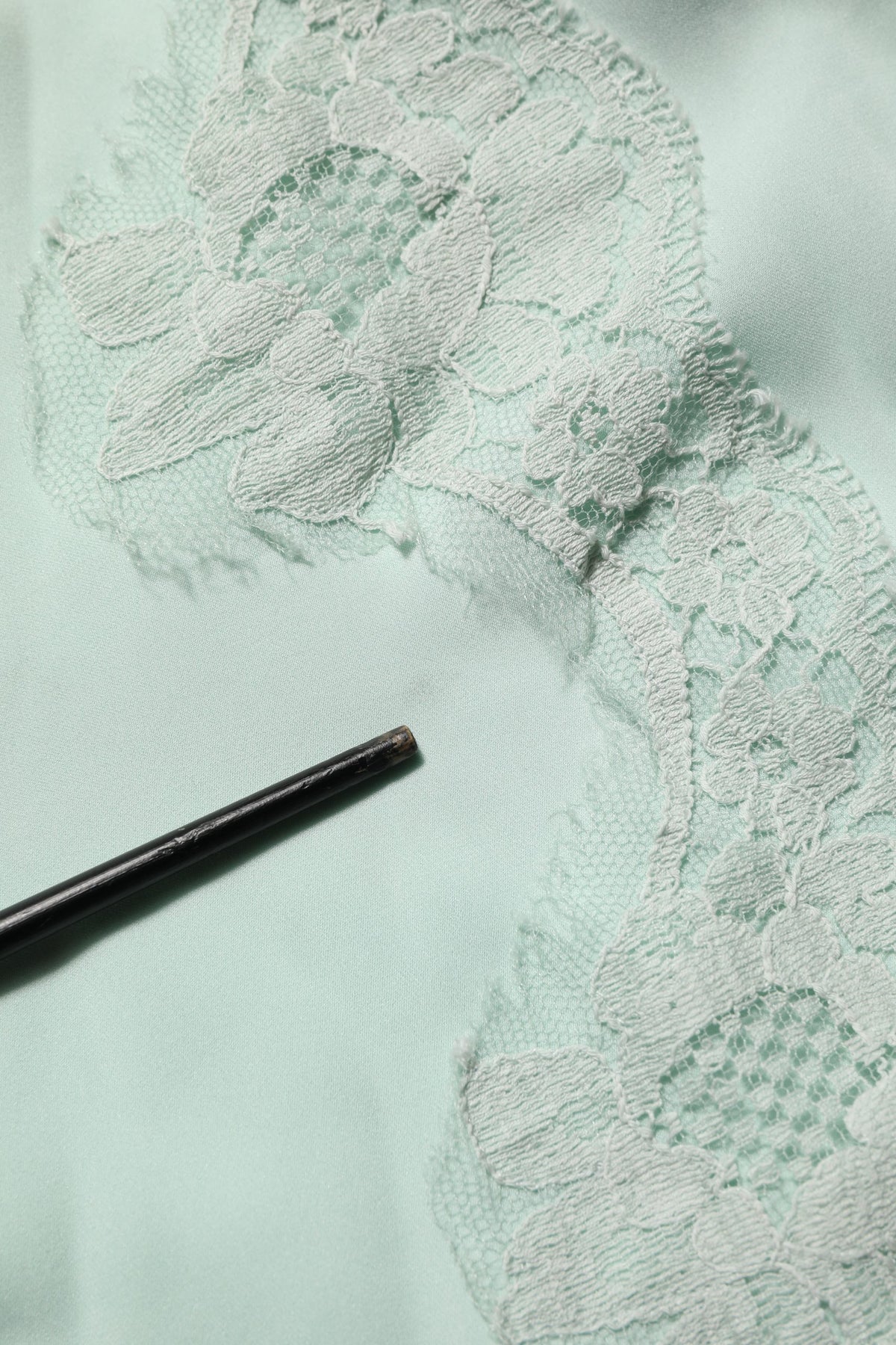 Dolce & Gabbana Mint Green Silk Lace Abaya Maxi Dress
