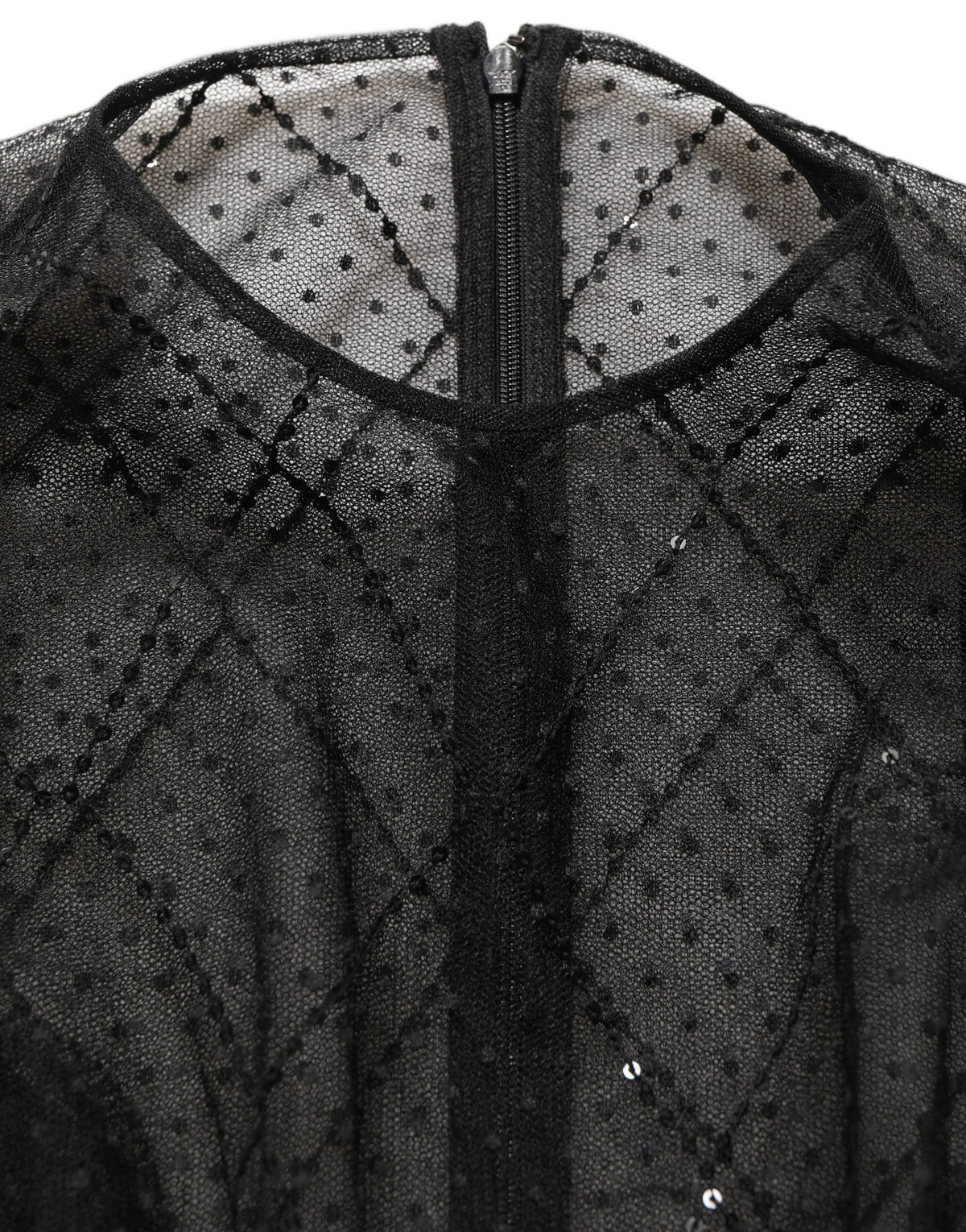 Dolce & Gabbana Black Mesh Lace Maxi Gown - Exquisite Elegance