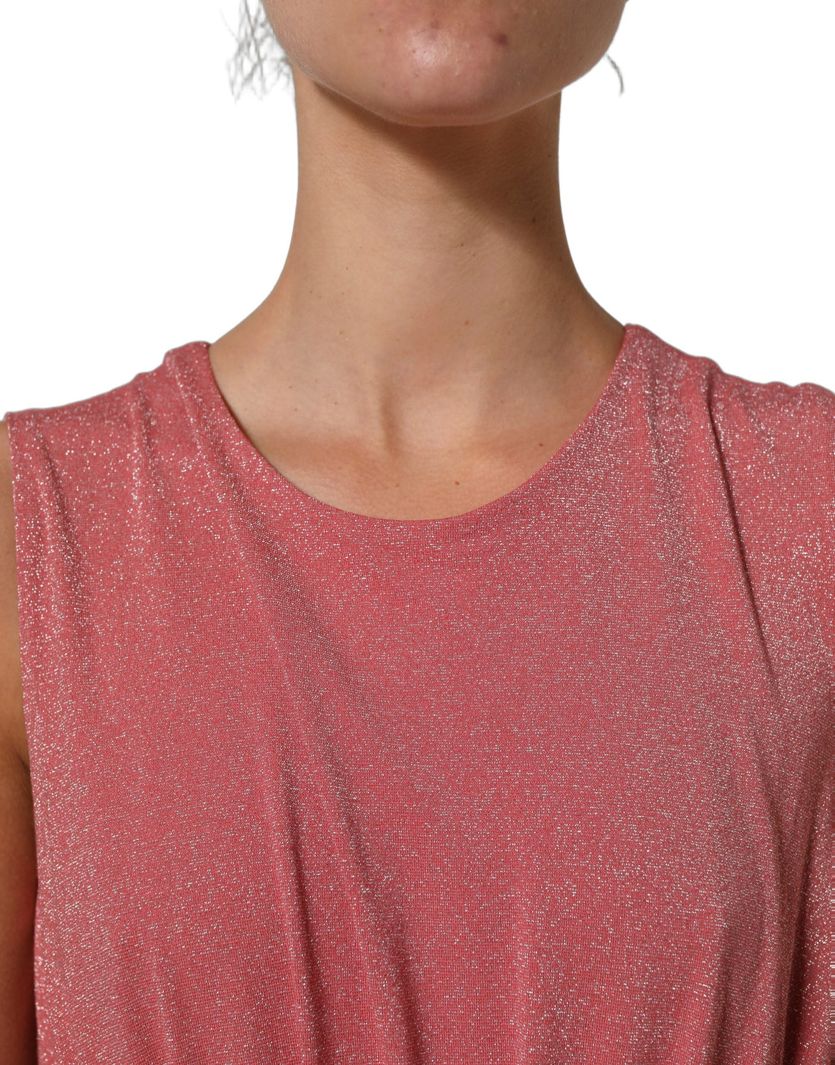 Dolce & Gabbana Coral Pink Pleated Maxi Dress - Timeless Luxury