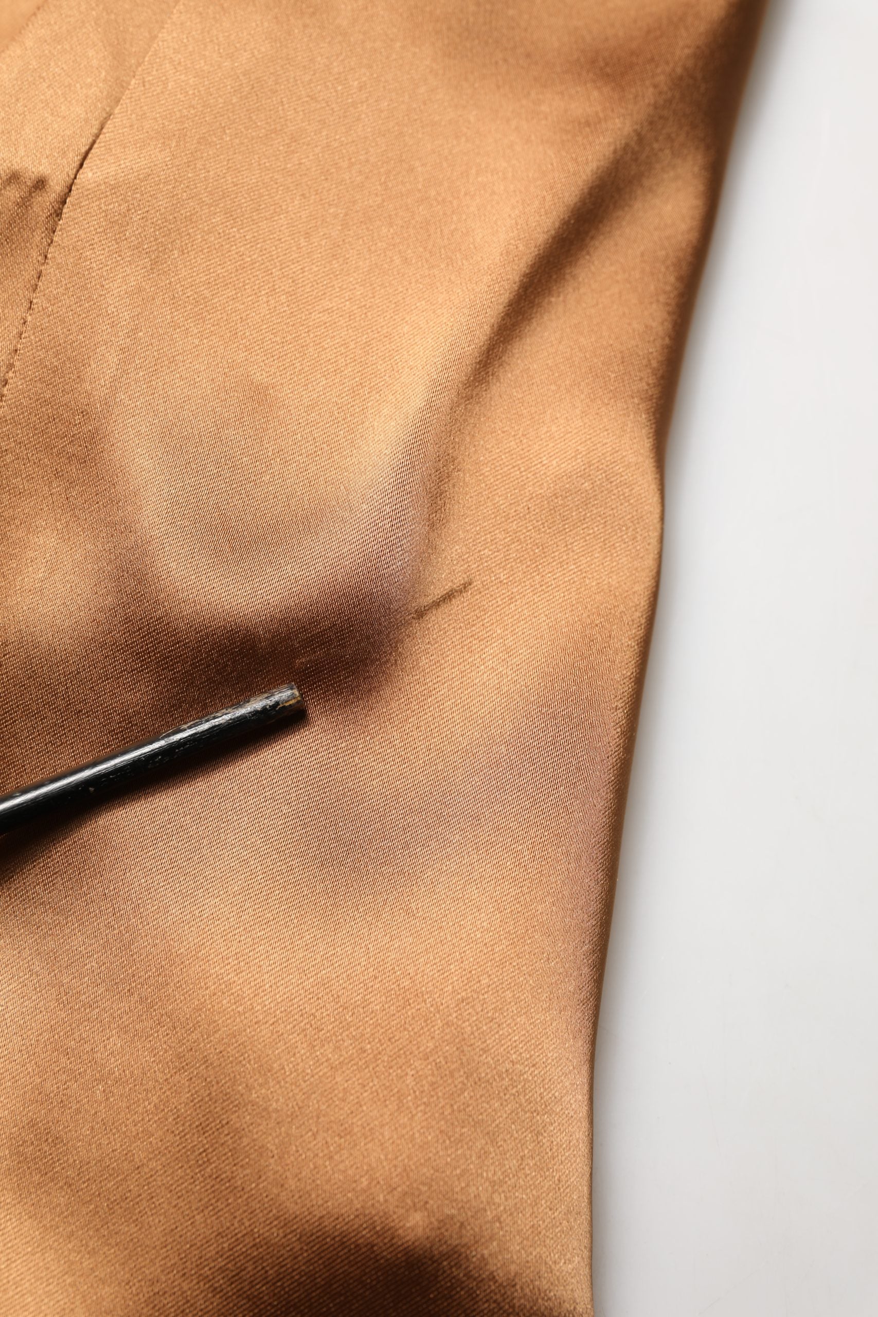 Emporio Armani Luxe Brown Satin Wrap Sheath Mini Dress
