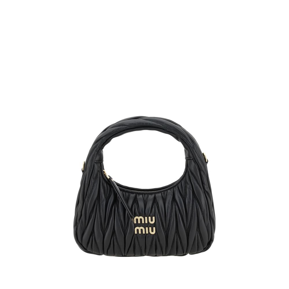Miu Miu Black Calf Leather Bos Taurus Handbag - Timeless Luxury