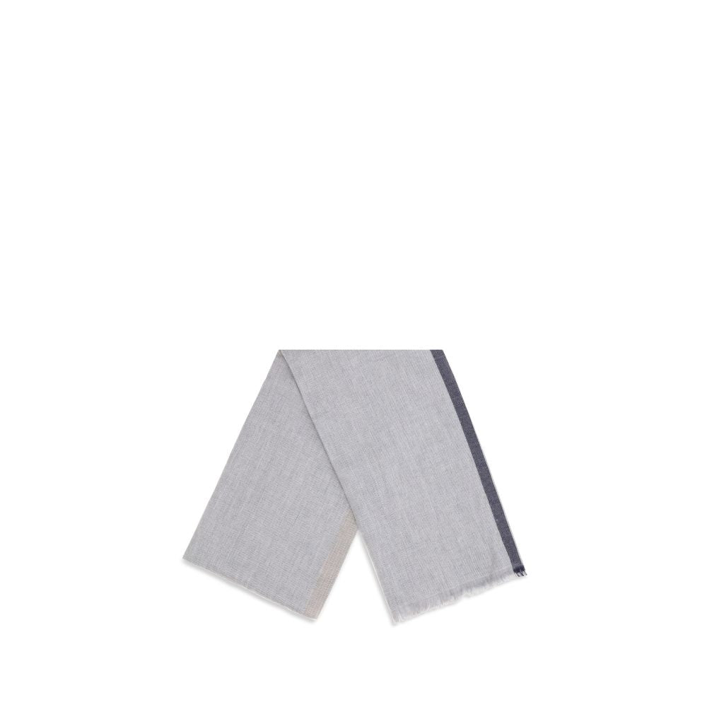 Brunello Cucinelli Gray Cashmere Scarf - Timeless Luxury Accessory