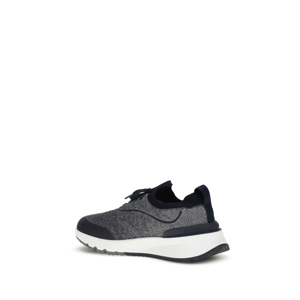 Brunello Cucinelli Gray Cotton Athletic Sneakers - Luxury Comfort
