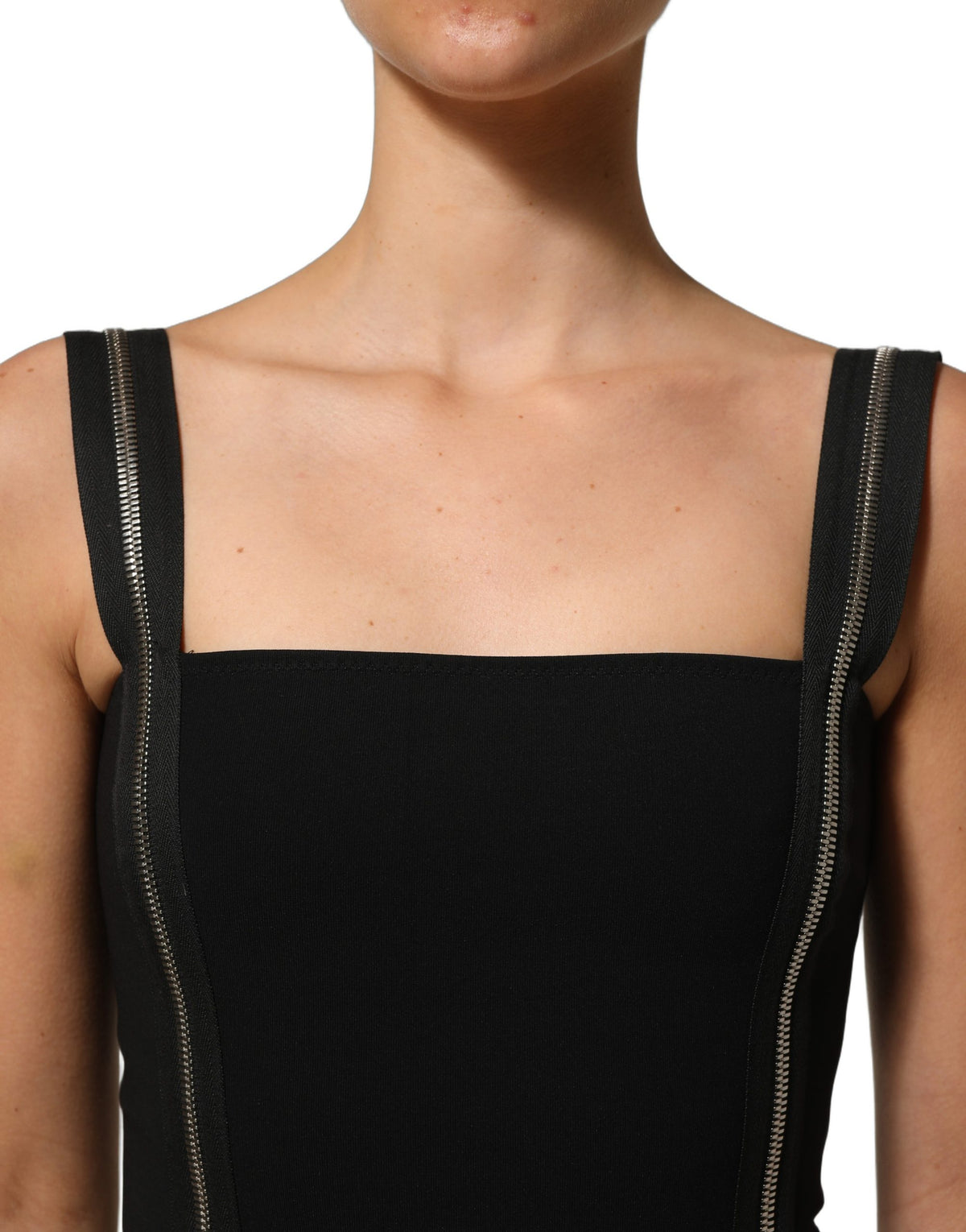 Dolce & Gabbana Black Sleeveless Midi Dress - Exquisite Italian Craftsmanship