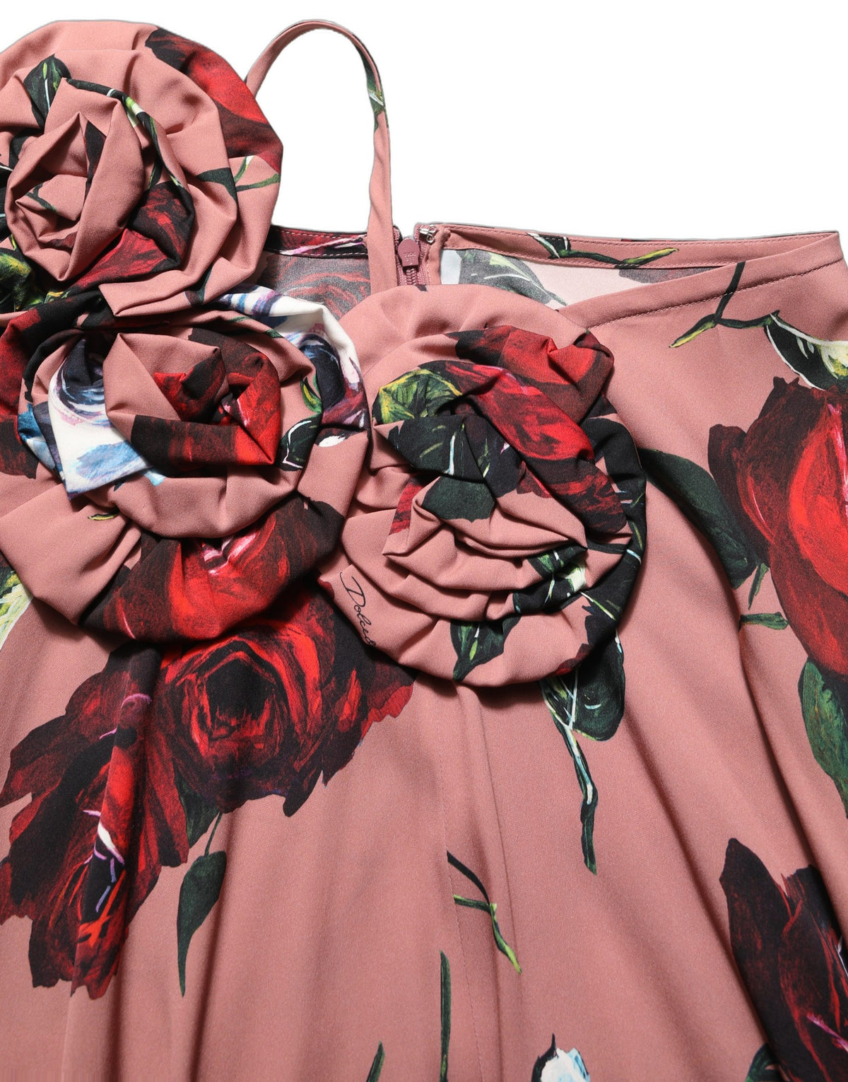 Dolce & Gabbana Dusty Pink Silk Floral Maxi Dress - Exquisite Elegance