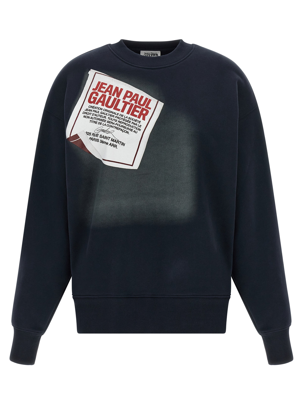Elevate your wardrobe with the Jean Paul Gaultier Blue Cotton Sweatshirt, a masterpiece of organic cotton that embodies modern luxury and eco-conscious style.