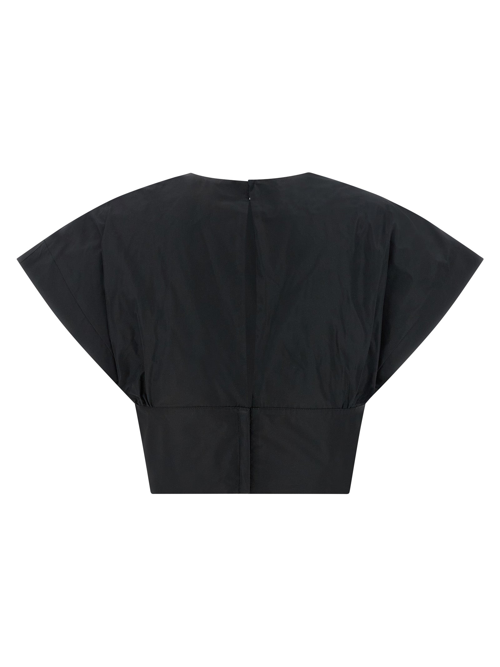 PINKO Black Polyester Blouse – Exquisite Luxury Chic Crop Top