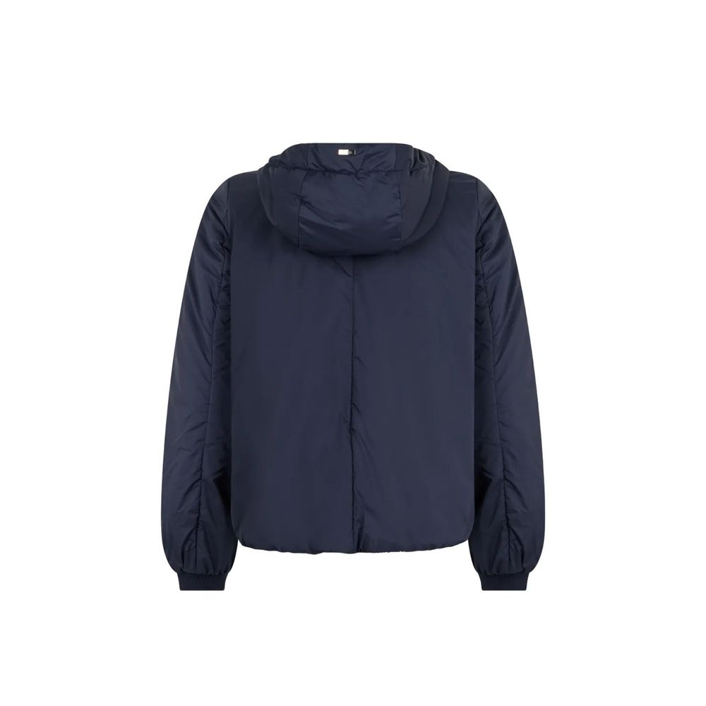 Experience the elegance of the Herno Blue Polyamide Full-Length Jacket, crafted from premium materials for a sophisticated silhouette that transcends seasons.