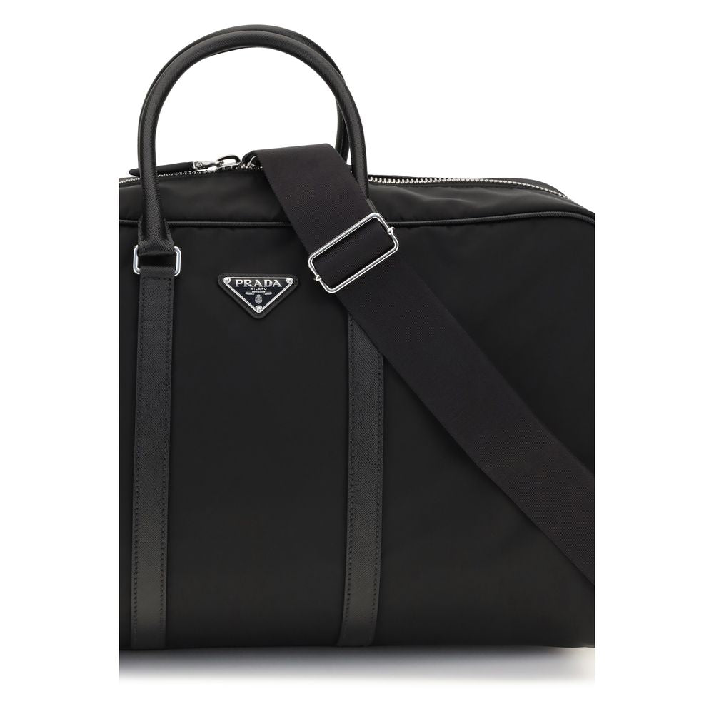 Prada Black Recycled Polyamide Travel Bag - Sustainable Luxury