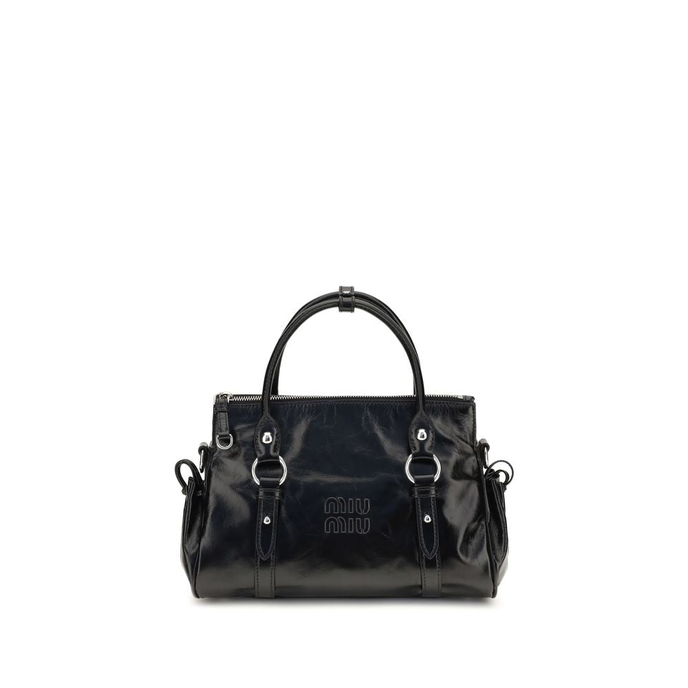 Miu Miu Black Calf Leather Bos Taurus Handbag - Timeless Luxury