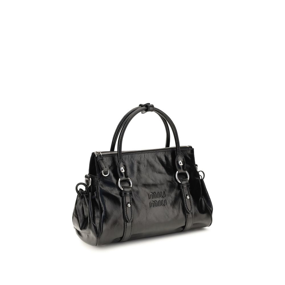 Miu Miu Black Calf Leather Bos Taurus Handbag - Timeless Luxury
