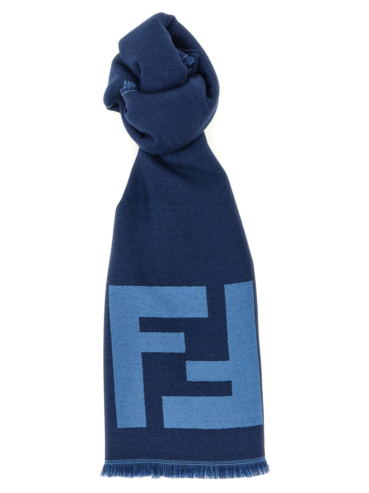 Fendi Blue Virgin Wool Scarf - Exquisite Luxury Accessory