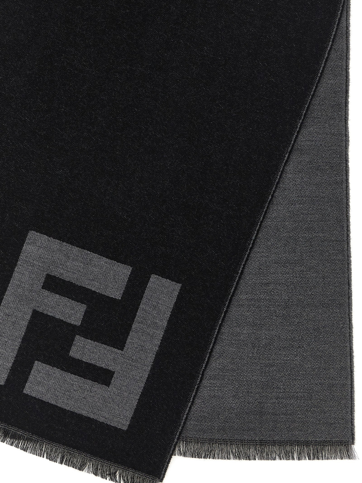 Fendi Black Virgin Wool Scarf - Indulge in Timeless Luxury