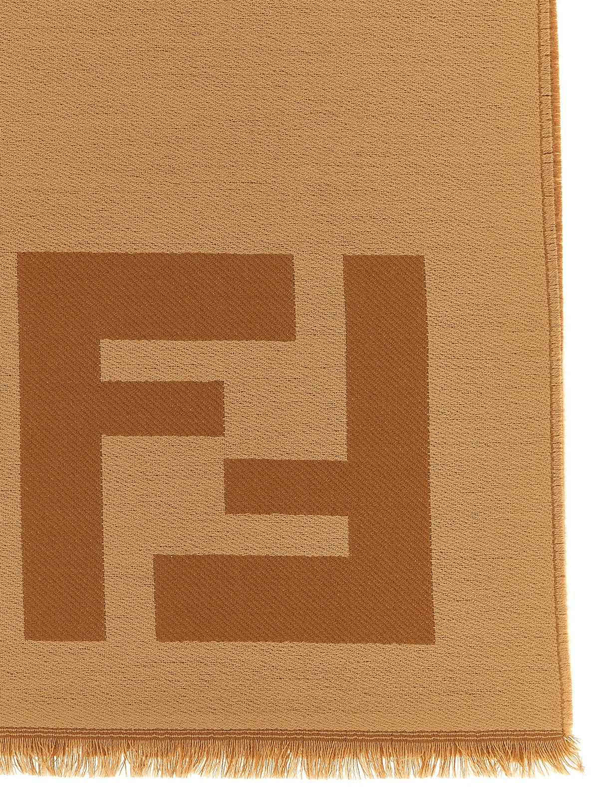 Fendi Brown Virgin Wool Foulard - Timeless Luxury Accessory